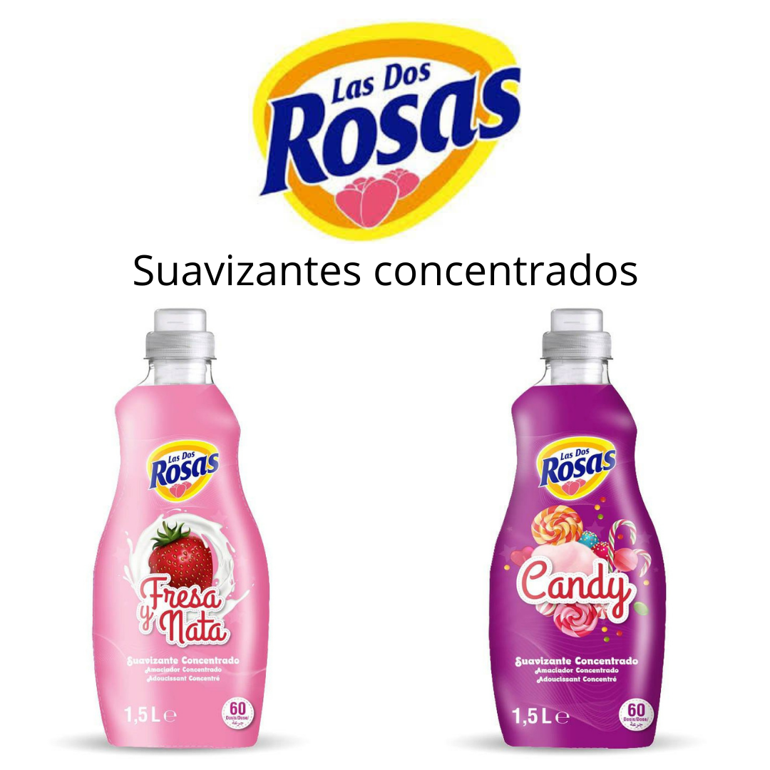 Las 2 Rosas Suavizantes Concentrados Fresa-Nata y Candy